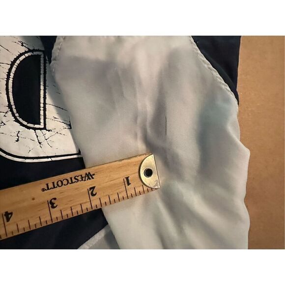 Cyquest Men’s Nylon Snap Button Cycling Shirt Dallas Blue and White Relaxed Sz M - Picture 11 of 11